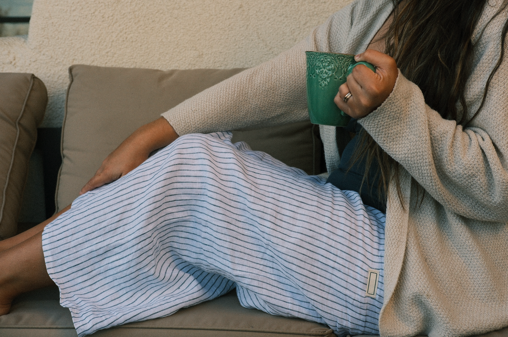 The Coastal Walk Linen Pant | Green Shoreline