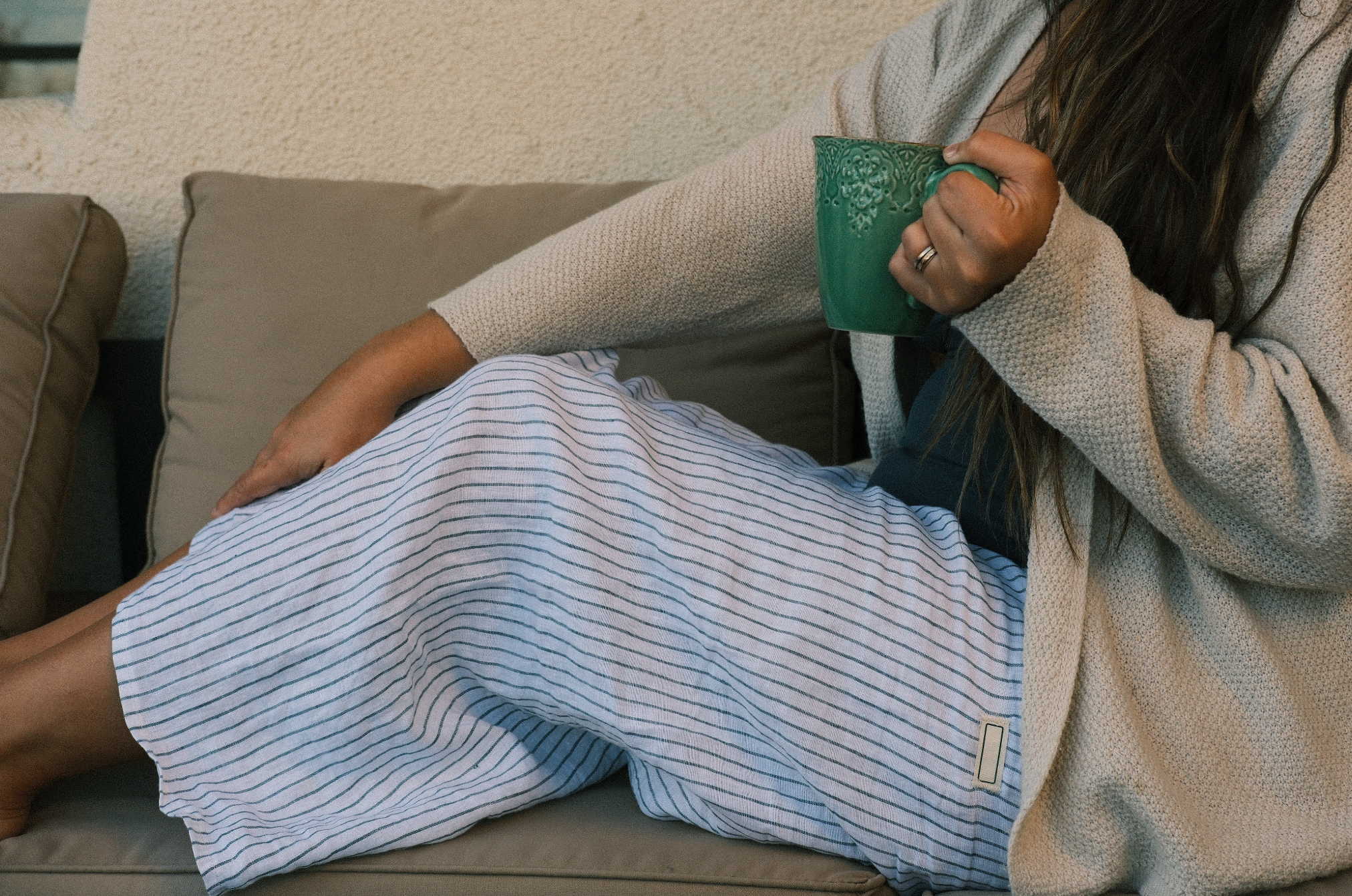 The Coastal Walk Linen Pant | Green Shoreline