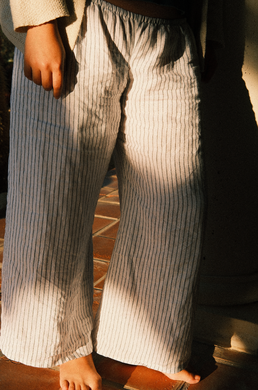 The Coastal Walk Linen Pant | Green Shoreline