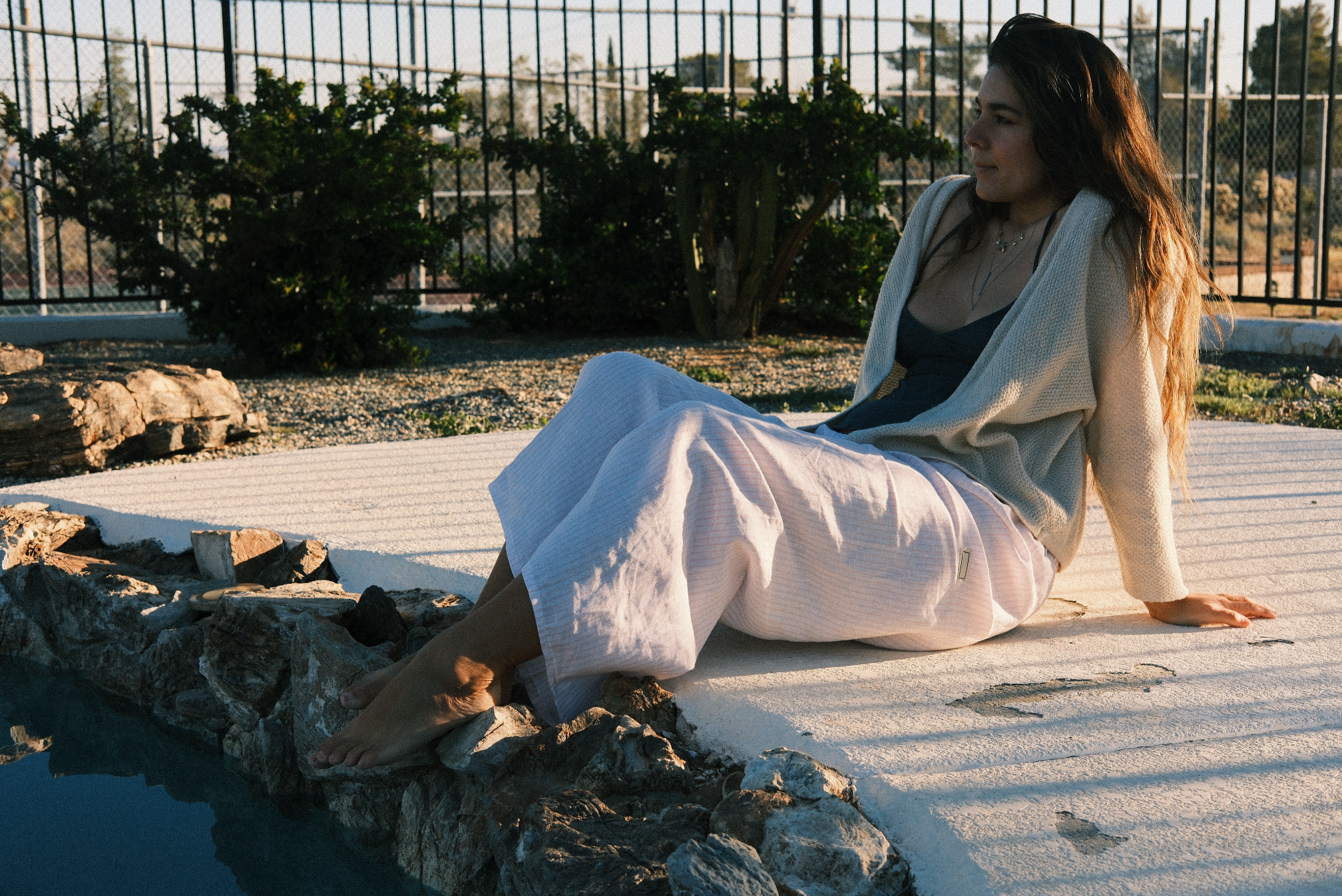 The Coastal Walk Linen Pant | Pink Shoreline
