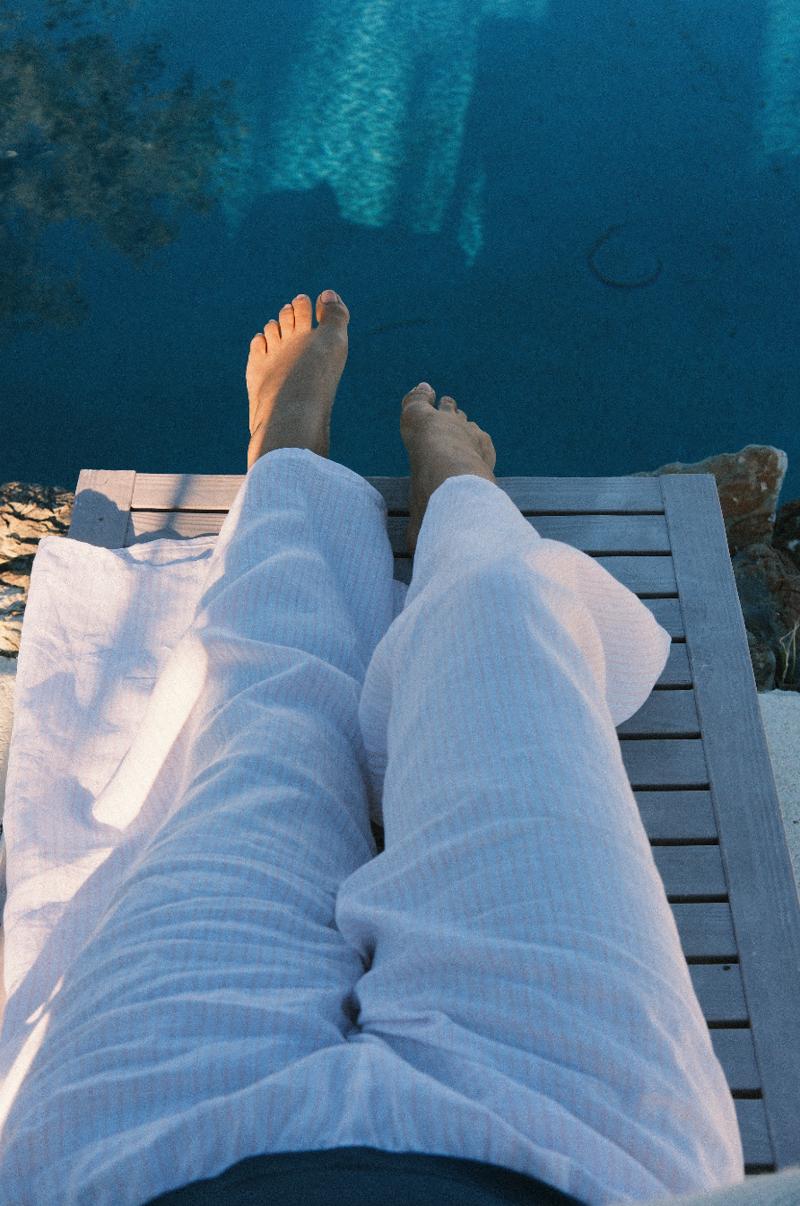 The Coastal Walk Linen Pant | Pink Shoreline